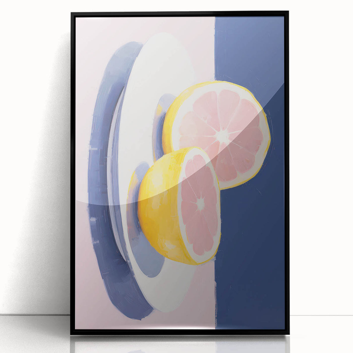 Modern Electric Citrus Art – Vibrant Electric Wall Art Canvas Print