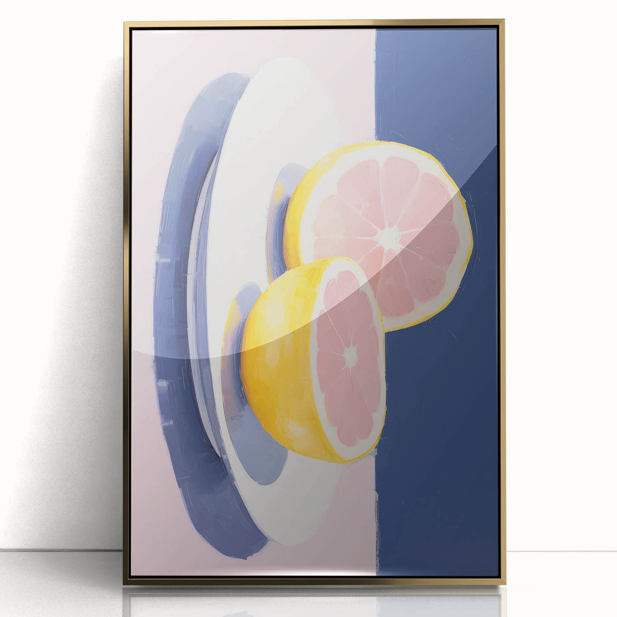 Modern Electric Citrus Art – Vibrant Electric Wall Art Canvas Print