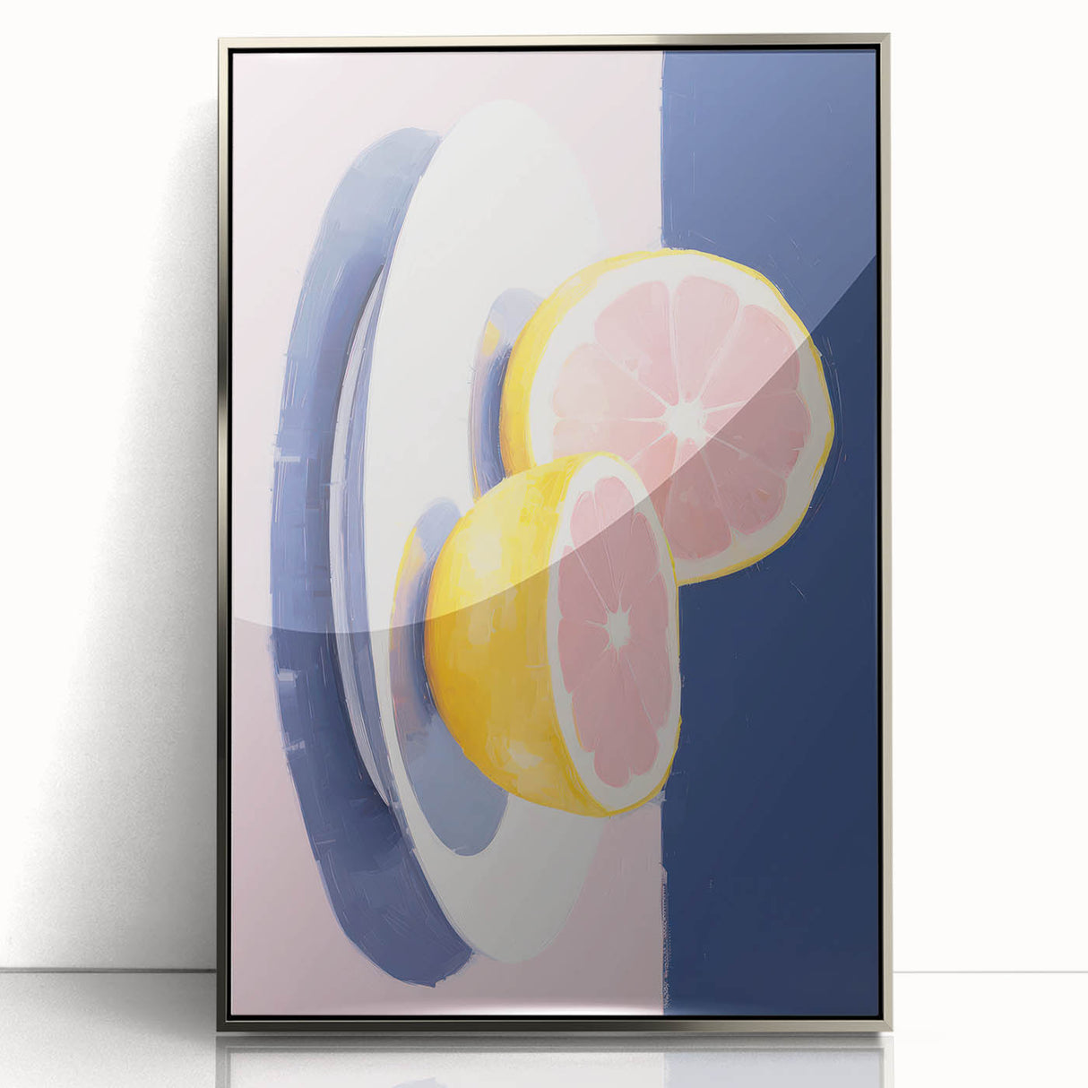 Modern Electric Citrus Art – Vibrant Electric Wall Art Canvas Print