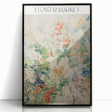 Electric Flower Market Canvas - Vibrant Floral Modern Wall Art Decor
