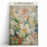 Electric Flower Market Canvas - Vibrant Floral Modern Wall Art Decor