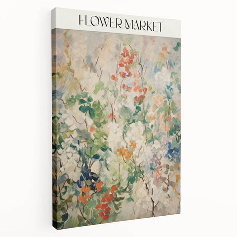 Electric Flower Market Canvas - Vibrant Floral Modern Wall Art Decor