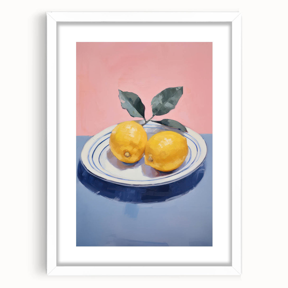 Minimalist Electric Lemon Art – Modern Electric Wall Art Canvas Print