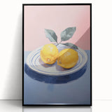 Minimalist Electric Lemon Art – Modern Electric Wall Art Canvas Print