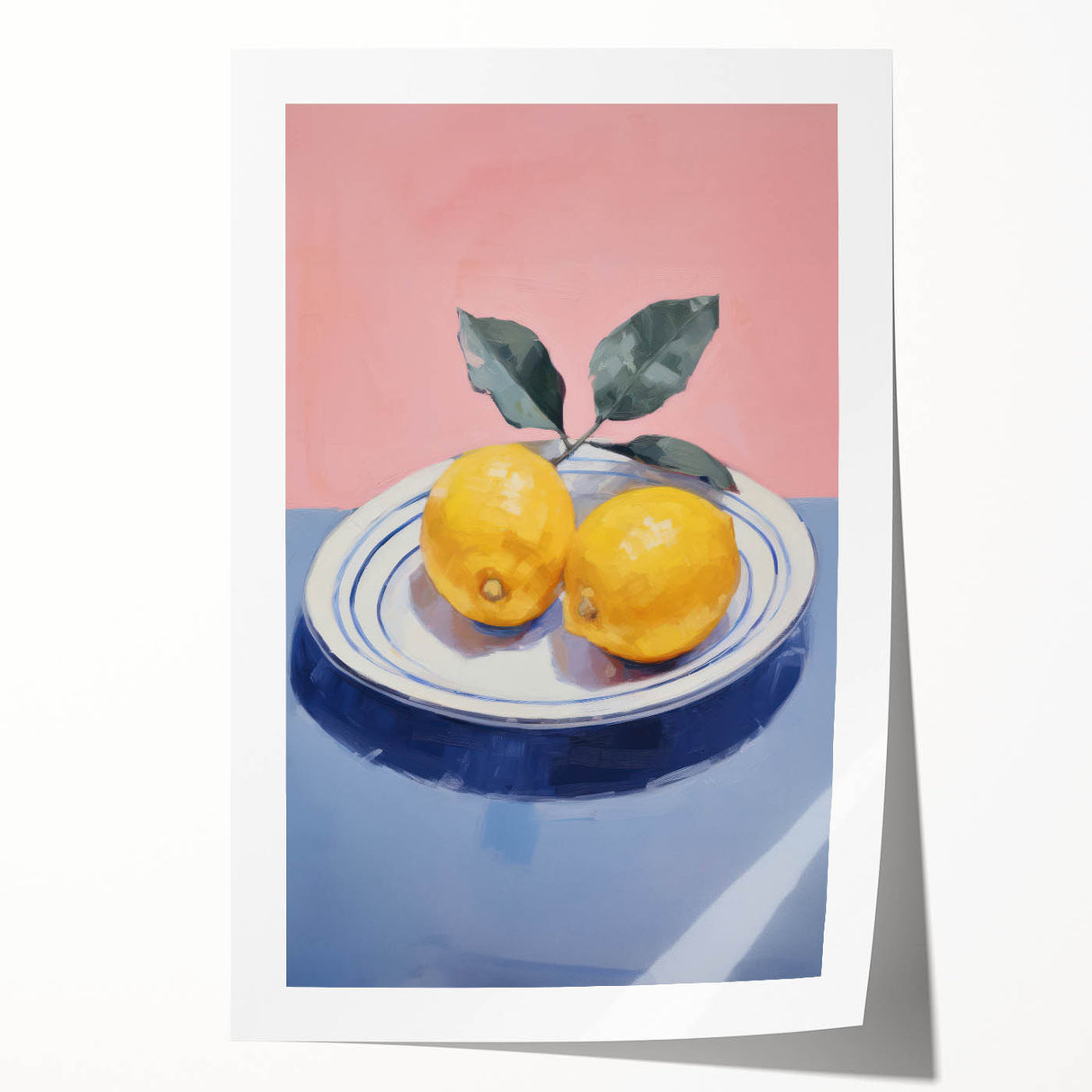 Minimalist Electric Lemon Art – Modern Electric Wall Art Canvas Print