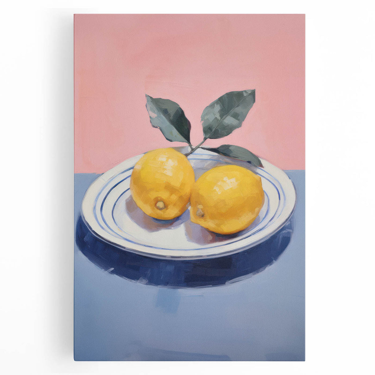 Minimalist Electric Lemon Art – Modern Electric Wall Art Canvas Print