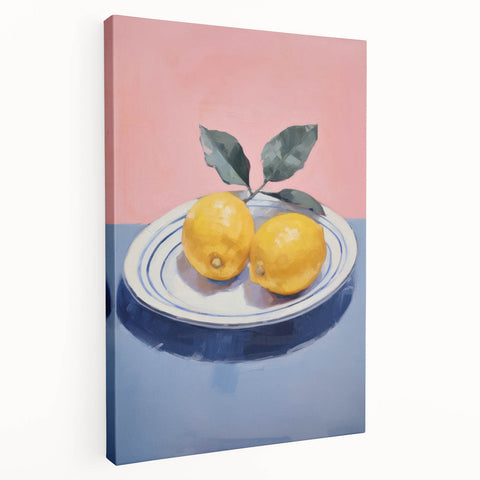 Minimalist Electric Lemon Art – Modern Electric Wall Art Canvas Print