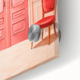 Elegant Electric Pink Room Art – Modern Electric Wall Art Canvas Print