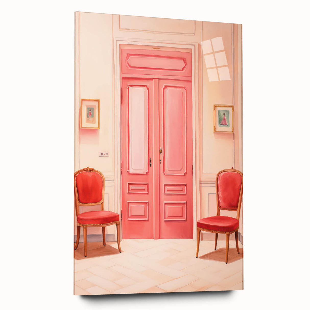 Elegant Electric Pink Room Art – Modern Electric Wall Art Canvas Print