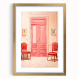 Elegant Electric Pink Room Art – Modern Electric Wall Art Canvas Print