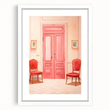 Elegant Electric Pink Room Art – Modern Electric Wall Art Canvas Print