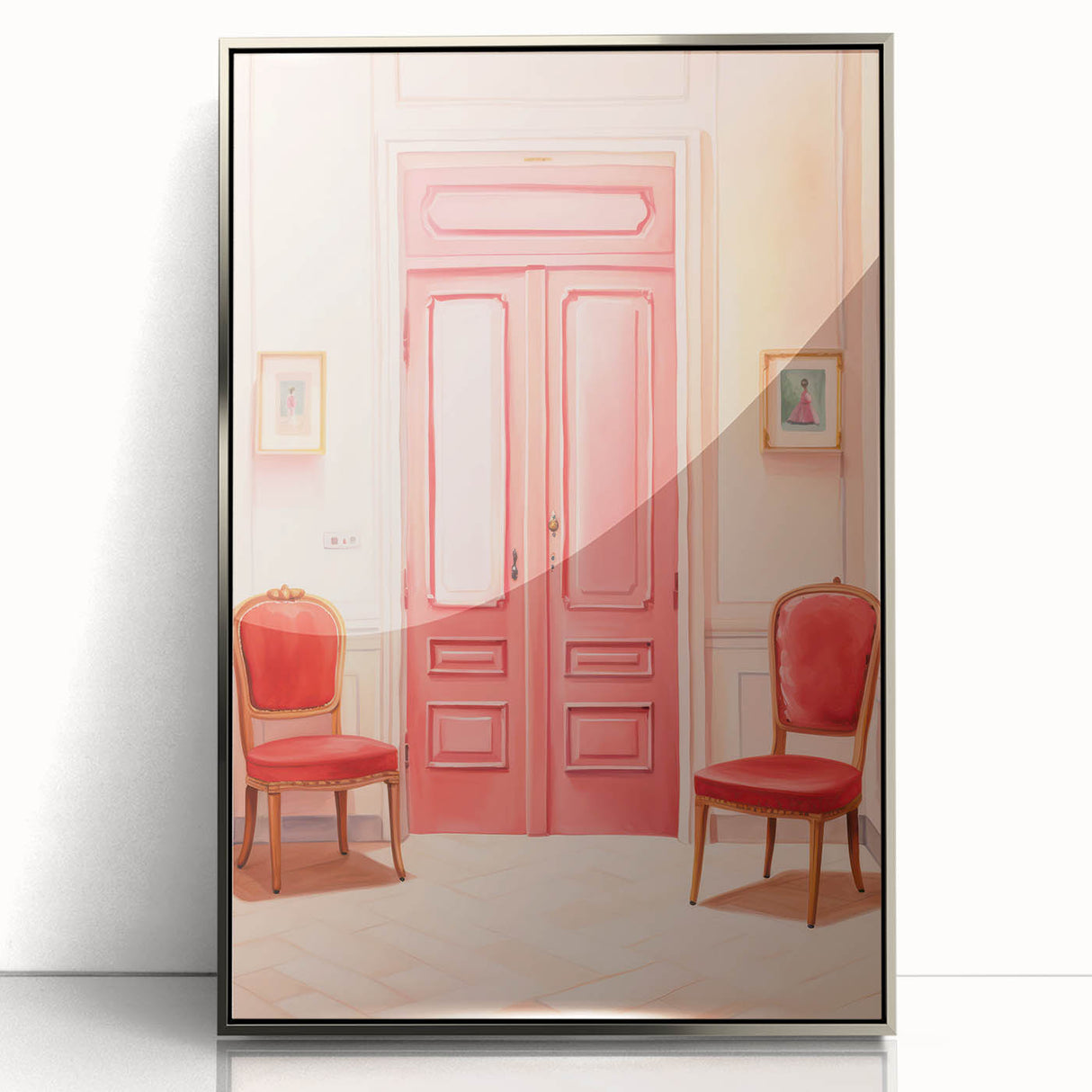 Elegant Electric Pink Room Art – Modern Electric Wall Art Canvas Print
