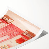 Elegant Electric Pink Room Art – Modern Electric Wall Art Canvas Print