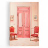 Elegant Electric Pink Room Art – Modern Electric Wall Art Canvas Print