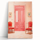 Elegant Electric Pink Room Art – Modern Electric Wall Art Canvas Print