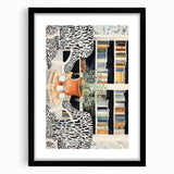 Electric Zebra Chair Library Art – Modern Electric Wall Art Canvas