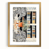 Electric Zebra Chair Library Art – Modern Electric Wall Art Canvas