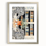 Electric Zebra Chair Library Art – Modern Electric Wall Art Canvas