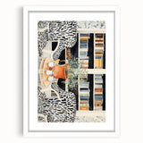 Electric Zebra Chair Library Art – Modern Electric Wall Art Canvas