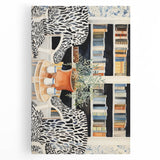 Electric Zebra Chair Library Art – Modern Electric Wall Art Canvas