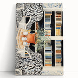 Electric Zebra Chair Library Art – Modern Electric Wall Art Canvas