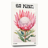 Be Kind Floral Art – Vibrant Electric Motivational Wall Art Canvas Print