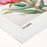 Be Kind Floral Art – Vibrant Electric Motivational Wall Art Canvas Print