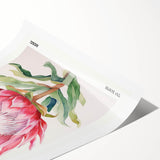 Be Kind Floral Art – Vibrant Electric Motivational Wall Art Canvas Print