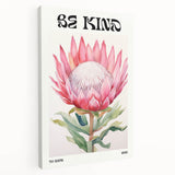 Be Kind Floral Art – Vibrant Electric Motivational Wall Art Canvas Print