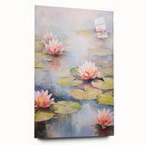Tranquil Electric Lotus Pond Art – Modern Electric Wall Art Canvas