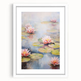 Tranquil Electric Lotus Pond Art – Modern Electric Wall Art Canvas