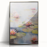 Tranquil Electric Lotus Pond Art – Modern Electric Wall Art Canvas