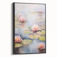 Tranquil Electric Lotus Pond Art – Modern Electric Wall Art Canvas