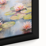 Tranquil Electric Lotus Pond Art – Modern Electric Wall Art Canvas