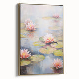 Tranquil Electric Lotus Pond Art – Modern Electric Wall Art Canvas