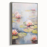 Tranquil Electric Lotus Pond Art – Modern Electric Wall Art Canvas