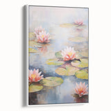 Tranquil Electric Lotus Pond Art – Modern Electric Wall Art Canvas