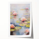 Tranquil Electric Lotus Pond Art – Modern Electric Wall Art Canvas