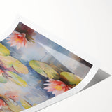 Tranquil Electric Lotus Pond Art – Modern Electric Wall Art Canvas