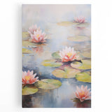 Tranquil Electric Lotus Pond Art – Modern Electric Wall Art Canvas