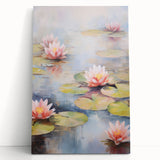 Tranquil Electric Lotus Pond Art – Modern Electric Wall Art Canvas