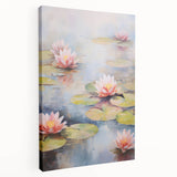 Tranquil Electric Lotus Pond Art – Modern Electric Wall Art Canvas