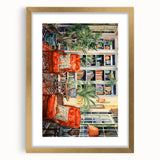 Vibrant Electric Reading Nook Art – Modern Electric Wall Art Canvas