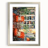 Vibrant Electric Reading Nook Art – Modern Electric Wall Art Canvas