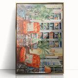 Vibrant Electric Reading Nook Art – Modern Electric Wall Art Canvas