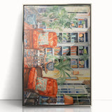 Vibrant Electric Reading Nook Art – Modern Electric Wall Art Canvas