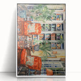 Vibrant Electric Reading Nook Art – Modern Electric Wall Art Canvas