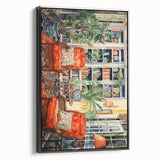 Vibrant Electric Reading Nook Art – Modern Electric Wall Art Canvas