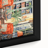 Vibrant Electric Reading Nook Art – Modern Electric Wall Art Canvas