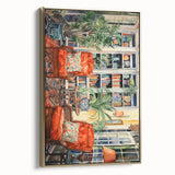 Vibrant Electric Reading Nook Art – Modern Electric Wall Art Canvas